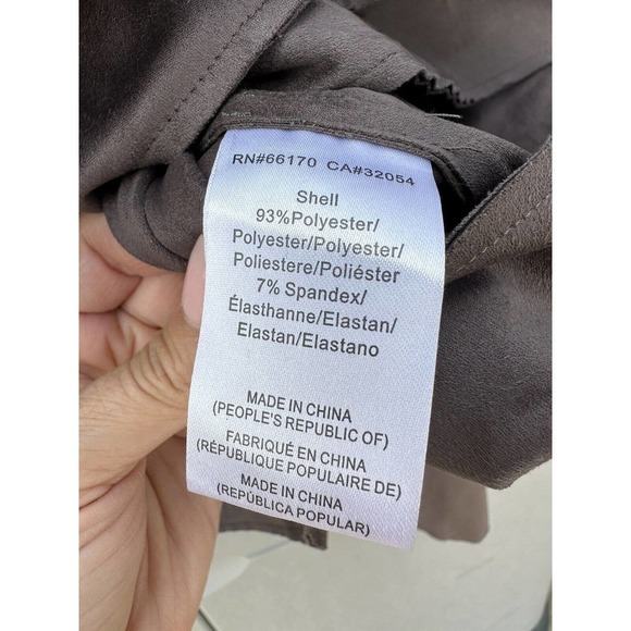 Hutch Anthropologie Faux Suede Moto Jacket Zippers Sz 2X In Grey - Picture 16 of 16